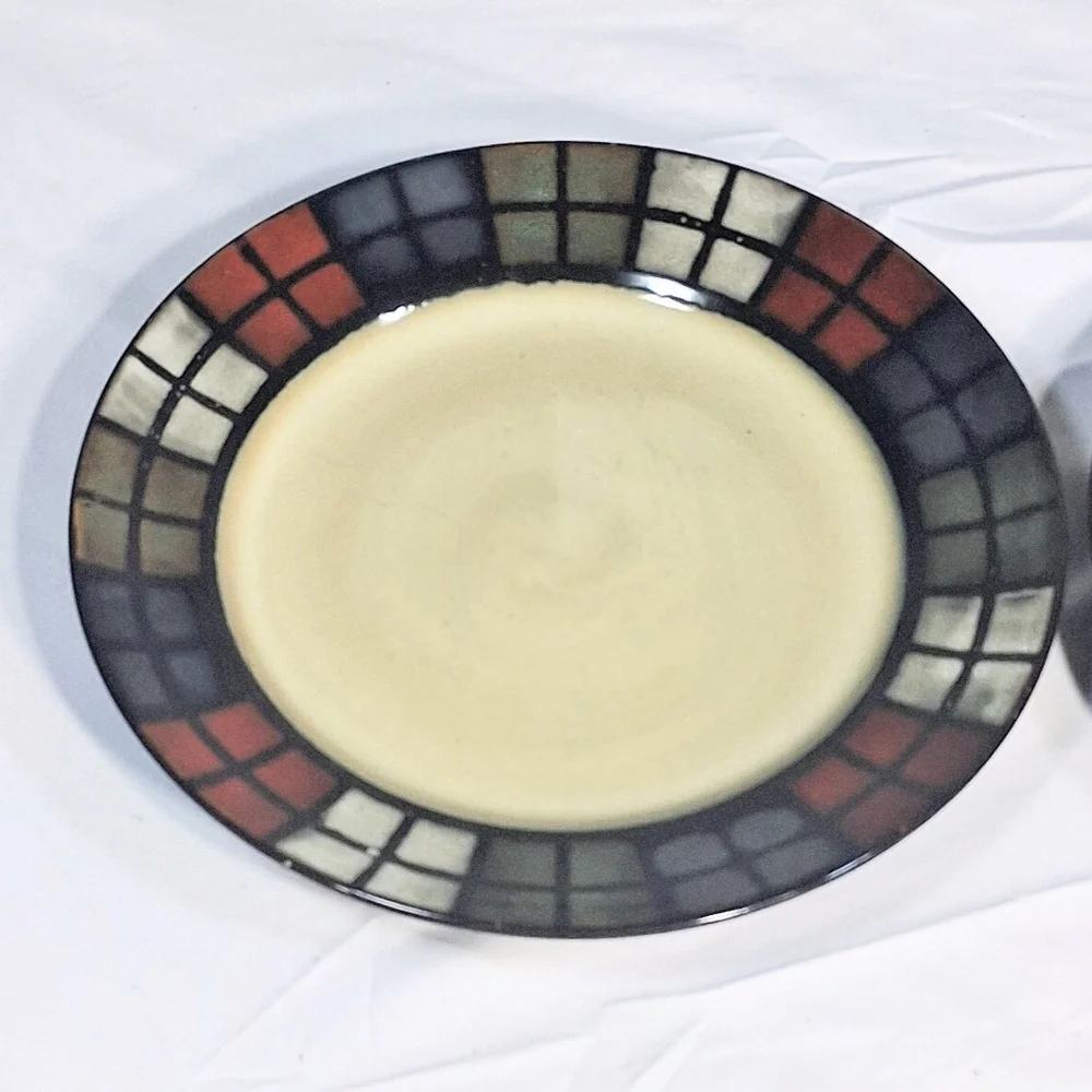 Set Of 2 Pfaltzgraff 8.5" Western Motif Geometric Pattern Salad/Bread Plates - Picture 6 of 8